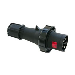 Ipari dugvilla lengő 3P+N+E 63A 400V(50+60Hz) piros IP67 műanyag csavaros 6h-pozíció Midnight PCE - 035-6xs