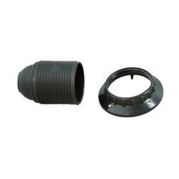 Izzólámpa foglalat csillár pattintós E27 csavaros műanyag fekete M10x1 Kopp - 212415047