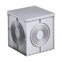 Kábelakna+fedél könnyített oldalfal 1-es négyzetes 300mm x 300mm x műanyag szürke FUePZ GEWISS - DX59701
