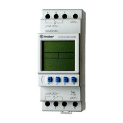 Kapcsolóóra digitális 2-csatorna napi heti váltó 16A 2TE 12.22.8.230.0000 FINDER - 122282300000