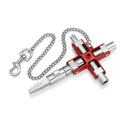Kapcsolószekrény kulcs multifunkciós 7profil 95mm lánccal univerzális KNIPEX - 001106V01