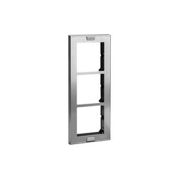 Kaputábla burkolókeret modultartóval 3-egység falonkívüli alumínium szürke Sinthesi S2 URMET - 1148/63