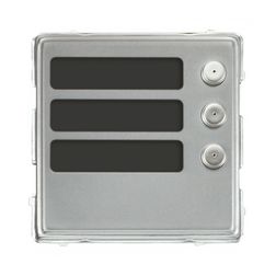 Kaputábla hívómodul 3-gomb IP42 süllyesztett téglalap alumínium nemesacél Sinthesi S2 URMET - 1148/13
