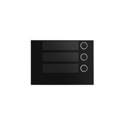 Kaputábla nyomógomb modul 3-gombos 3-es falonkívüli műanyag fekete Alpha URMET - 1168/13