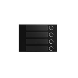 Kaputábla nyomógomb modul 4-gombos 4-es falonkívüli műanyag fekete Alpha URMET - 1168/14