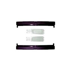 Kaputábla takaró előlap alsó-felső 2-soros táblához 2-egység falonkívüli műanyag fekete 925 URMET - 725/754