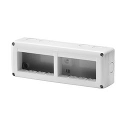 System szerelvénydoboz 2X4M 2-egység vízszintes szürke műanyag IP40 27Combi GEWISS - GW27006