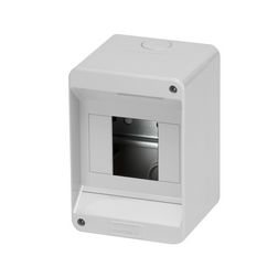 Kiselosztó ajtó nélkül műanyag 1x 4M falonkívüli szürke IP40 kivágott 40CDK GEWISS - GW40023