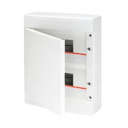 Kiselosztó PE/N műanyag 2x 18M falonkívüli fehér IP40 teli ajtó 40CD GEWISS - GW40069BS