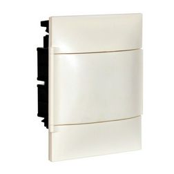 Kiselosztó PE/N-sín 63A műanyag 1x 8M üreges falba fehér IP40 ajtó PractiboxS LEGRAND - 134168