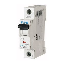 Kismegszakító 1P 10A B-jelleg 230V AC 6kA/60898 1M PL6-B10/1 EATON - 286519