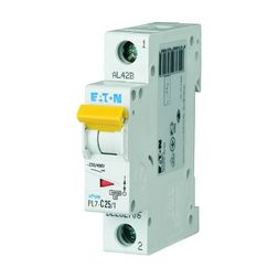 Kismegszakító 1P 25A C-jelleg 230V AC 10kA/60898 PL7-C25/1 EATON - 262706