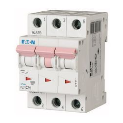 Kismegszakító 3P 2A C-jelleg 400V AC 10kA/60898 PL7-C2/3 EATON - 263404