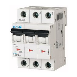 Kismegszakító 3P 50A C-jelleg 400V AC 6kA/60898 3M PL6-C50/3 EATON - 286606