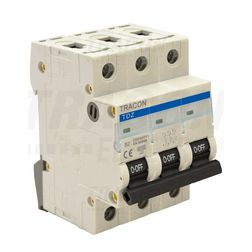 Kismegszakító 3P 63A D-jelleg 400V AC 6kA/60898 TDZ TRACON - TDZ-3D-63