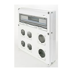 Dugaszoló kiselosztó 63A/400V 20M 2x63A+4x16A-dugaljhely műanyag fali IP65 szürke 68Q-DIN GEWISS - GW68021N