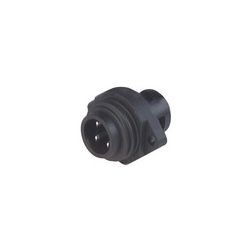Köralakú ipari csatlakozó apa beépíthető 3-pólusú csapos 10A 400V egyenes IP67 CA3 GS HIRSCHMANN - 932322-100