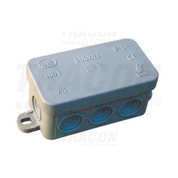 Kötődoboz falonkívüli 42mmx 80mm 40mm szürke műanyag IP54 8 kábel/cső PD TRACON - PD75x35