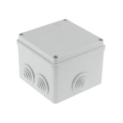 Kötődoboz falonkívüli műanyag 100mm x 100mm 80mm szürke teli fedél-fedél IP55 System Pro E ABB - M008210000