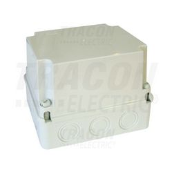 Kötődoboz magasított falonkívüli 145mmx 190mm 140mm szürke műanyag IP56 10 kábel/cső MD TRACON - MD191514