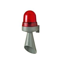 Kürt+fényjelző 24V AC/DC 98dB folyamatos hang villanó piros IP65 WERMA - 42512075