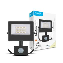 LED fényvető érzékelős 20W 220-240V AC 2000lm 4000K fekete alumínium IP65 A3-series Modee - ML-FLS4000K20WSA3