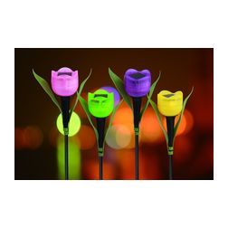 LED kerti szolár dekor lámpatest leszúrható 0,1Ah Ni-MH AAA akku 8h 24db 1,2V DC Modee - ML-GS004