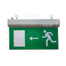 LED kijáratjelző készenléti 4W 230V AC 3h-szigetüzem mennyezeti 240lm-vész IP20 TRACON - EXIT-01-J