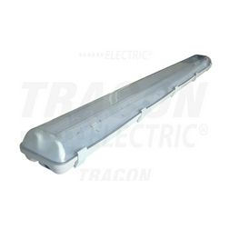LED porpáramentes lámpatest egyoldalas 1,5m T8 LED-csőhöz falonkívüli 2x 230V (ff-nélkül) G13 IP65 TRACON - TLFVLED215