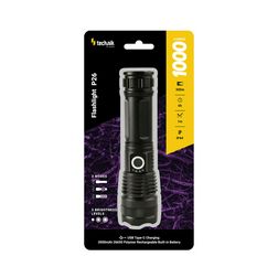 LED rúdlámpa 1000lm 300m 6h 3,7V/3,5Ah/Li-ion USB-C IP44 1x tölthető akku teleppel Technik - MT-P26