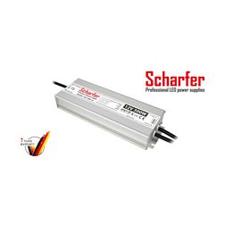 LED trafó zárlat-/túlterhelésbiztos 300W 12V 25000mA fém tokozás-ház kültéri SCH-300-12 Scharfer - SCH30012