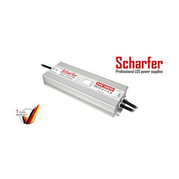 LED trafó zárlat-/túlterhelésbiztos 300W 24V 12500mA fém tokozás-ház kültéri SCH-300-24 Scharfer - SCH30024