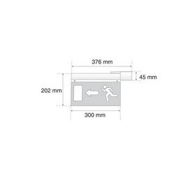 LED vészvilágító állandó/készenléti