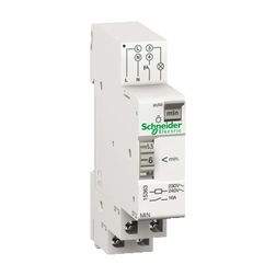 Lépcsőházi automata sorolható 1z 1-7min-időzítés 16A 230V AC kalapsín 1M Acti9 MIN Schneider - 15363