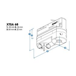 Multi adapter világítási sínhez falonkívüli szürke XTSA 68-1 LIVAL - KKT301351