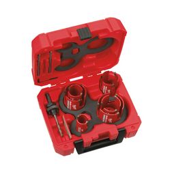 Lyukfűrész készlet 10db d35-/44/51/57/68/76mm +tartozék +koffer gipszkartonhoz BigHawg Milwaukee - 4932464939