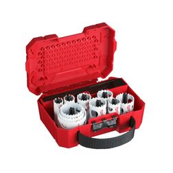 Lyukfűrész készlet 14db d19/22/25/29/32/35/38/44/51/57mm Bi-metal 41mm-mély HoleDozer Milwaukee - 49224152