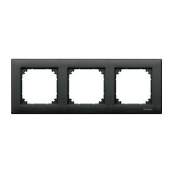 M-Plan keret 3-es vízszintes és függőleges műanyag antracit kezeletlen matt Schneider - MTN486314