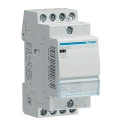 Installációs kontaktor sorolható 25A 400V AC 4-z 230V AC-műk 2mod Hager - ESC425