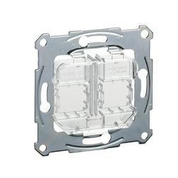 Merten adapterkeret 2xRJ45 adatcsatlakozóhoz címketartó nélkül Schneider - MTN4566-0080