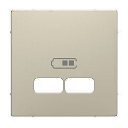 MERTEN Fedlap, USB töltőkhöz, System-D, szahara - MTN4367-6033