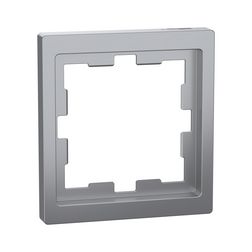 Merten D-Life keret acél 1-es vízszintes és függőleges műanyag nemesacél lakkozott Schneider - MTN4010-6536