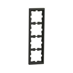 Merten D-Life keret antracit 4-es vízszintes és függőleges műanyag antracit lakkozott Schneider - MTN4040-6534