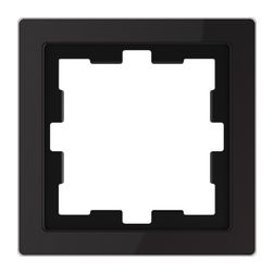 Merten D-Life keret ónixfekete 1-es vízszintes és függőleges üveg kezeletlen fényes Schneider - MTN4010-6503