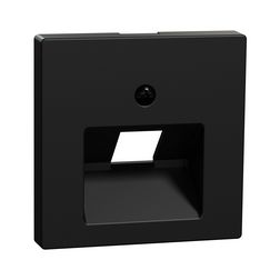 Merten fedlap RJ45 adatcsatlakozóhoz műanyag fekete címketartó nélkül Schneider - MEG4521-0403