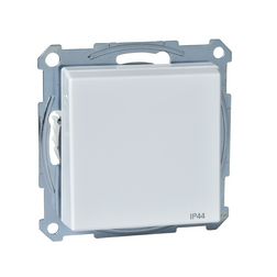 Merten-SM 162 dugalj antibakteriális földelt csapófedéllel gyerekzárral fehér IP44 Schneider - MTN2314-0325