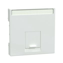 Merten-SM fedlap 2xRJ45 adatcsatlakozóhoz műanyag fehér címketartóval MTN469528 - MTN469825