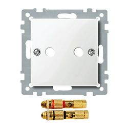 Merten-SM fedlap monó hangszóró csatlakozóhoz műanyag címketartó nélkül Schneider - MTN468819