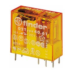 Miniatűr relé NYÁK/dugasz AgNi 16A 1v 16A 230V50Hz monostabil IP20 40.61.8.230.1000 FINDER - 406182301000
