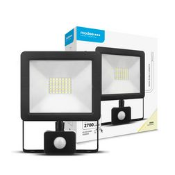 LED fényvető érzékelős 30W 220-240V AC 2700lm 4000K fekete alumínium IP65 A2-series Modee - ML-FLS4000K30WSA2N
